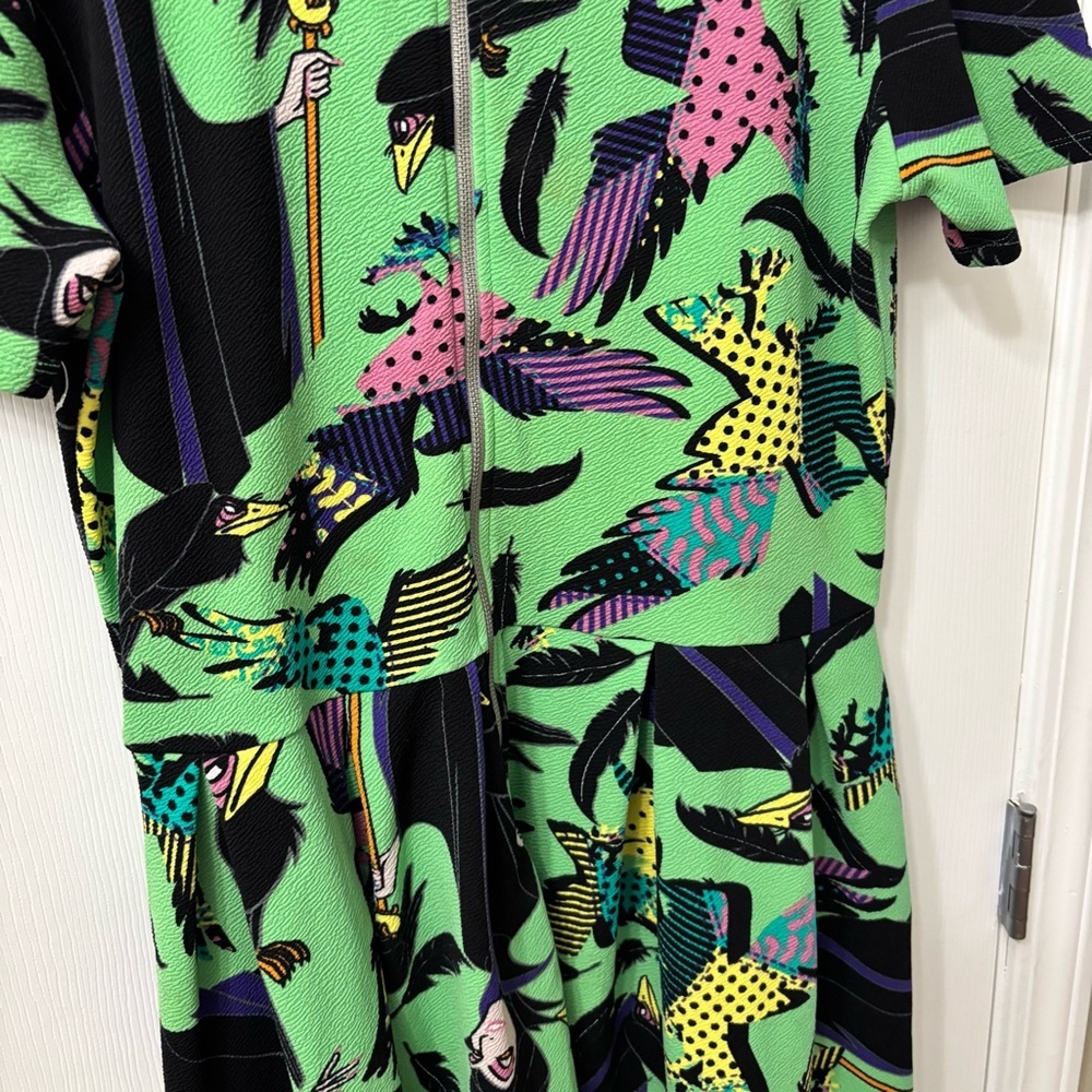 LuLaRoe Disney Villains Maleficent Amelia Dress Plus Size 2X - Picture 8 of 9